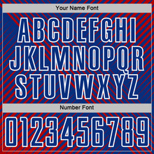 Load image into Gallery viewer, Custom Red Royal-White Line Sublimation Soccer Uniform Jersey
