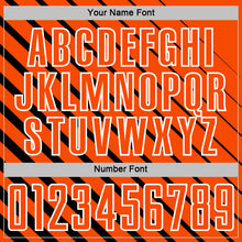 Charger l&#39;image dans la galerie, Custom Black Orange-White Lines Sublimation Soccer Uniform Jersey
