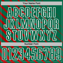 Load image into Gallery viewer, Custom Red Kelly Green-White Lines Sublimation Soccer Uniform Jersey
