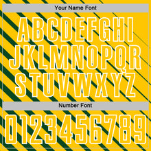 Load image into Gallery viewer, Custom Green Yellow-White Lines Sublimation Soccer Uniform Jersey
