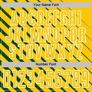 Custom Green Yellow-White Lines Sublimation Soccer Uniform Jersey