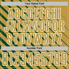 Load image into Gallery viewer, Custom Green Old Gold-White Lines Sublimation Soccer Uniform Jersey
