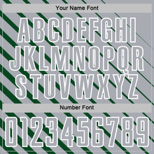 Load image into Gallery viewer, Custom Green Gray-White Lines Sublimation Soccer Uniform Jersey
