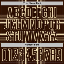 Load image into Gallery viewer, Custom Brown Cream Lines Sublimation Soccer Uniform Jersey

