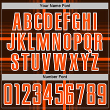 Load image into Gallery viewer, Custom Brown Orange-White Lines Sublimation Soccer Uniform Jersey
