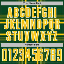 Load image into Gallery viewer, Custom Green Yellow-White Lines Sublimation Soccer Uniform Jersey
