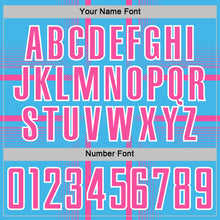 Load image into Gallery viewer, Custom Sky Blue Pink-White Lines Sublimation Soccer Uniform Jersey
