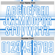 Charger l&#39;image dans la galerie, Custom White Powder Blue Lines Sublimation Soccer Uniform Jersey
