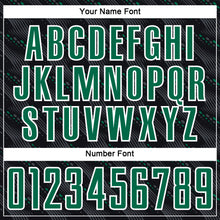 Load image into Gallery viewer, Custom Black Kelly Green-White Slant Lines Sports Sublimation Soccer Uniform Jersey
