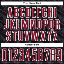 Load image into Gallery viewer, Custom Black Crimson-White Slant Lines Sports Sublimation Soccer Uniform Jersey
