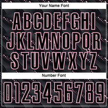 Load image into Gallery viewer, Custom Black Light Pink Slant Lines Sports Sublimation Soccer Uniform Jersey

