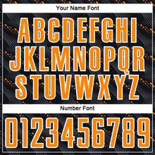 Load image into Gallery viewer, Custom Black Bay Orange-White Slant Lines Sports Sublimation Soccer Uniform Jersey
