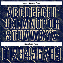 Load image into Gallery viewer, Custom Navy Cream Slant Lines Sports Sublimation Soccer Uniform Jersey
