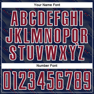 Custom Navy Crimson-White Slant Lines Sports Sublimation Soccer Uniform Jersey