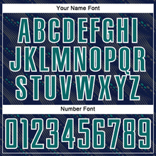 Load image into Gallery viewer, Custom Navy Teal-White Slant Lines Sports Sublimation Soccer Uniform Jersey
