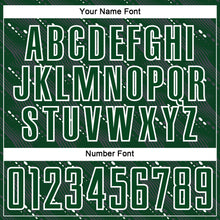 Load image into Gallery viewer, Custom Green White Slant Lines Sports Sublimation Soccer Uniform Jersey
