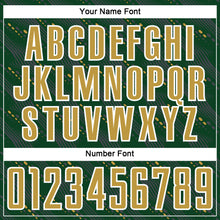 Load image into Gallery viewer, Custom Green Old Gold-White Slant Lines Sports Sublimation Soccer Uniform Jersey
