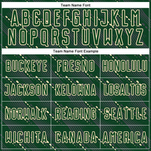 Custom Green Cream Slant Lines Sports Sublimation Soccer Uniform Jersey