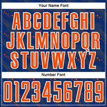Load image into Gallery viewer, Custom Royal Orange-White Slant Lines Sports Sublimation Soccer Uniform Jersey
