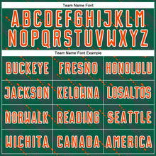 Load image into Gallery viewer, Custom Kelly Green Orange-White Slant Lines Sports Sublimation Soccer Uniform Jersey
