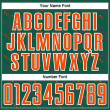Load image into Gallery viewer, Custom Kelly Green Orange-White Slant Lines Sports Sublimation Soccer Uniform Jersey
