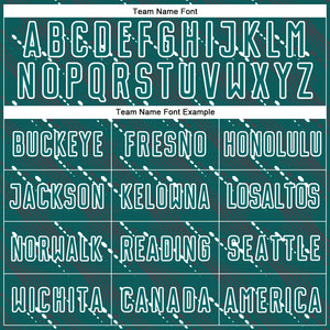 Custom Teal White Slant Lines Sports Sublimation Soccer Uniform Jersey
