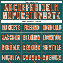 Load image into Gallery viewer, Custom Teal Orange-White Slant Lines Sports Sublimation Soccer Uniform Jersey
