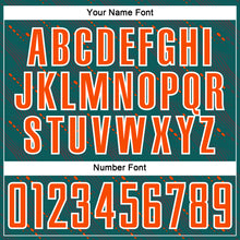 Load image into Gallery viewer, Custom Teal Orange-White Slant Lines Sports Sublimation Soccer Uniform Jersey
