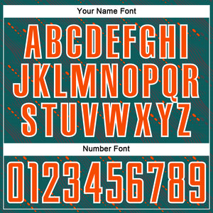Custom Teal Orange-White Slant Lines Sports Sublimation Soccer Uniform Jersey