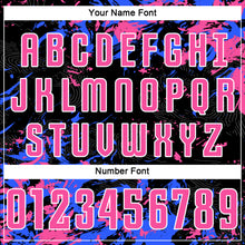 Load image into Gallery viewer, Custom Black Pink Royal-White Fluid Art Splash Sublimation Soccer Uniform Jersey
