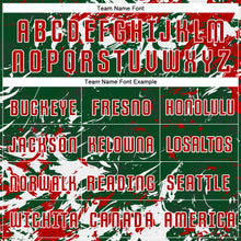 Load image into Gallery viewer, Custom Green Red-White Fluid Art Splash Sublimation Soccer Uniform Jersey
