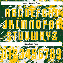 Load image into Gallery viewer, Custom Green Yellow-White Fluid Art Splash Sublimation Soccer Uniform Jersey
