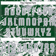 Load image into Gallery viewer, Custom Green Gray-White Fluid Art Splash Sublimation Soccer Uniform Jersey
