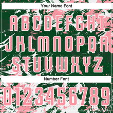 Load image into Gallery viewer, Custom Green Medium Pink-White Fluid Art Splash Sublimation Soccer Uniform Jersey
