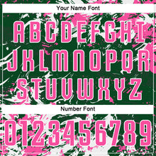 Load image into Gallery viewer, Custom Green Pink-White Fluid Art Splash Sublimation Soccer Uniform Jersey
