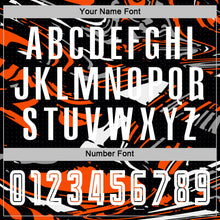 Load image into Gallery viewer, Custom Figure White Black-Orange Fluid Art Splash Sublimation Soccer Uniform Jersey

