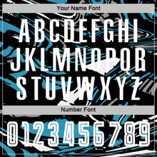 Load image into Gallery viewer, Custom Figure White Black-Panther Blue Fluid Art Splash Sublimation Soccer Uniform Jersey
