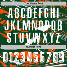 Load image into Gallery viewer, Custom Figure White Green-Orange Fluid Art Splash Sublimation Soccer Uniform Jersey
