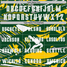 Load image into Gallery viewer, Custom Figure White Green-Yellow Fluid Art Splash Sublimation Soccer Uniform Jersey
