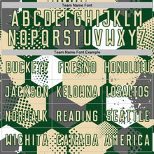 Загрузить изображение в средство просмотра галереи, Custom Green Cream-White Geometric Shape Sublimation Soccer Uniform Jersey
