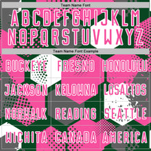 Load image into Gallery viewer, Custom Green Pink-White Geometric Shape Sublimation Soccer Uniform Jersey

