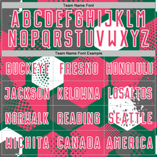 Load image into Gallery viewer, Custom Kelly Green Neon Pink-White Geometric Shape Sublimation Soccer Uniform Jersey
