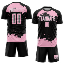 Load image into Gallery viewer, Custom Black Light Pink-White Abstract Fragment Art Sublimation Soccer Uniform Jersey
