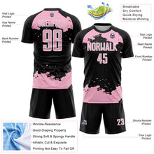 Load image into Gallery viewer, Custom Black Light Pink-White Abstract Fragment Art Sublimation Soccer Uniform Jersey
