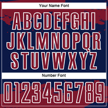 Load image into Gallery viewer, Custom Navy Crimson-White Abstract Fragment Art Sublimation Soccer Uniform Jersey
