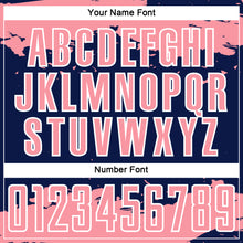 Load image into Gallery viewer, Custom Navy Medium Pink-White Abstract Fragment Art Sublimation Soccer Uniform Jersey
