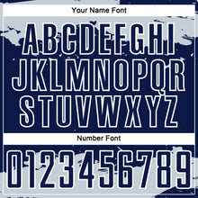Load image into Gallery viewer, Custom Navy Silver-White Abstract Fragment Art Sublimation Soccer Uniform Jersey

