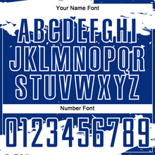 Load image into Gallery viewer, Custom Royal White Abstract Fragment Art Sublimation Soccer Uniform Jersey
