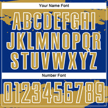 Load image into Gallery viewer, Custom Royal Old Gold-White Abstract Fragment Art Sublimation Soccer Uniform Jersey
