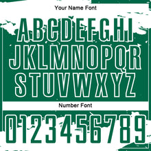 Charger l&#39;image dans la galerie, Custom Kelly Green White Abstract Fragment Art Sublimation Soccer Uniform Jersey
